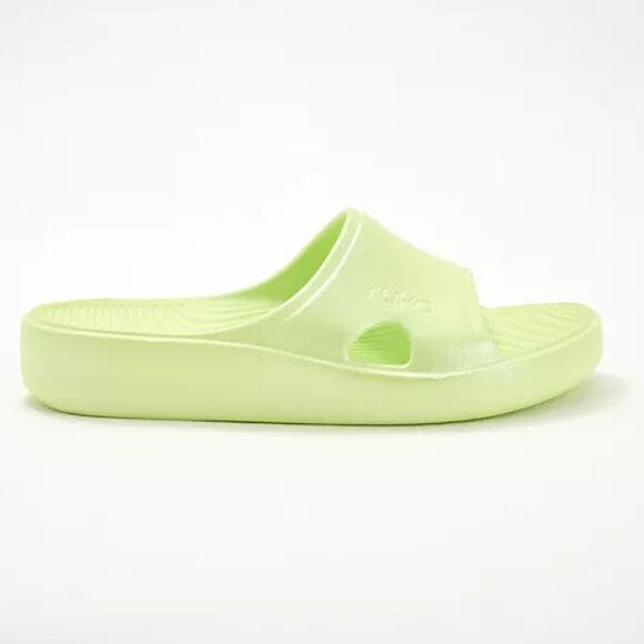 NWT Ryka Women's Soothe Slides Sandals Lime Pearl Size 9.5 W $100 RY1240 - Picture 5 of 6